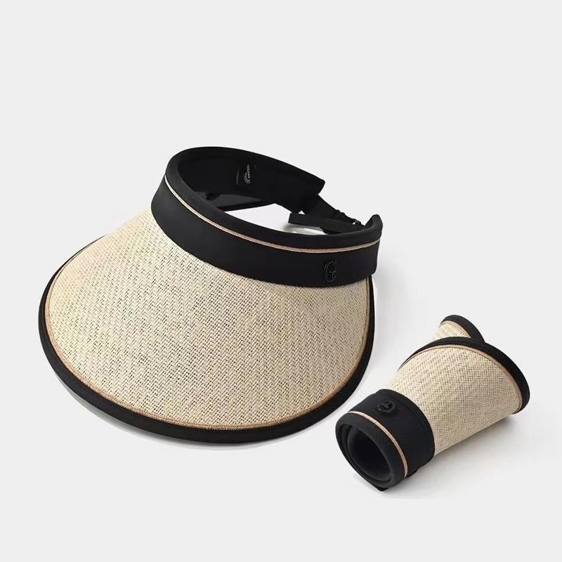 Women's Summer Sun Hat Fashion Solid Color Big Brim UV-proof Breathable Straw Beach Hat Golf Tennis Hat Outdoor Sun Protection