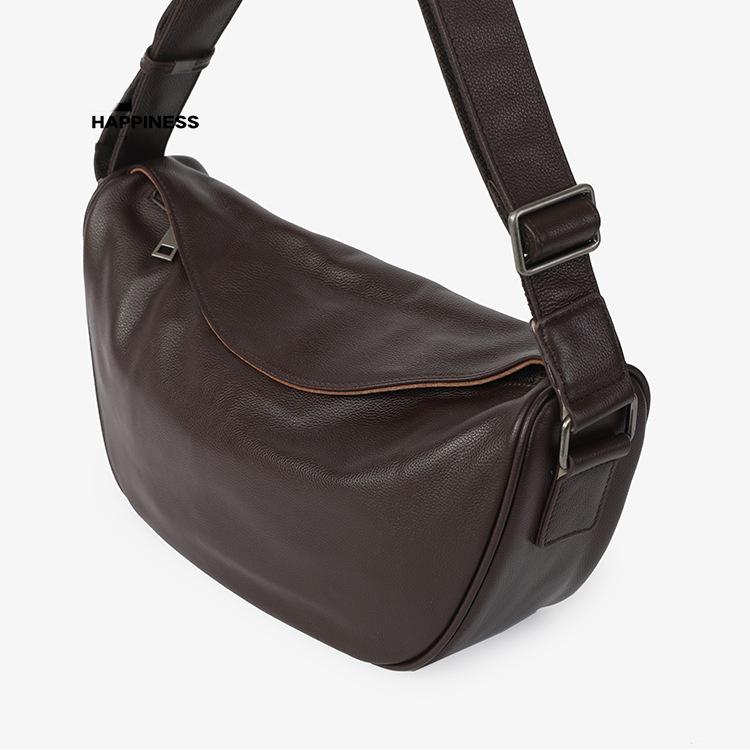 Универсальная мягкая сумка на плечо из натуральной кожи для женщин — фото 4