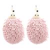 2Pcs Cute Hedgehog Hand Towel Coral Velvet Design with Hanging Rope Absorbent