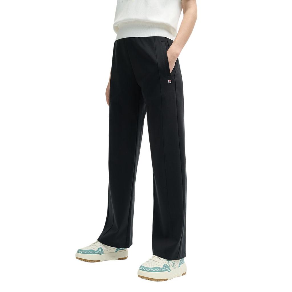 Fila Heritage Series Comfortable Soft Skin-Friendly Lace-Up Casual Pants Women Bottoms Black F11W528606F-BK