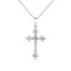 S925 Sterling Silver Diamond Cross Choker Necklace - Showerproof, American Hip Hop Style