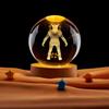 Colorful Werewolf Crystal Ball Night Light: Creative Luminous Ornament with Inner Carving Design