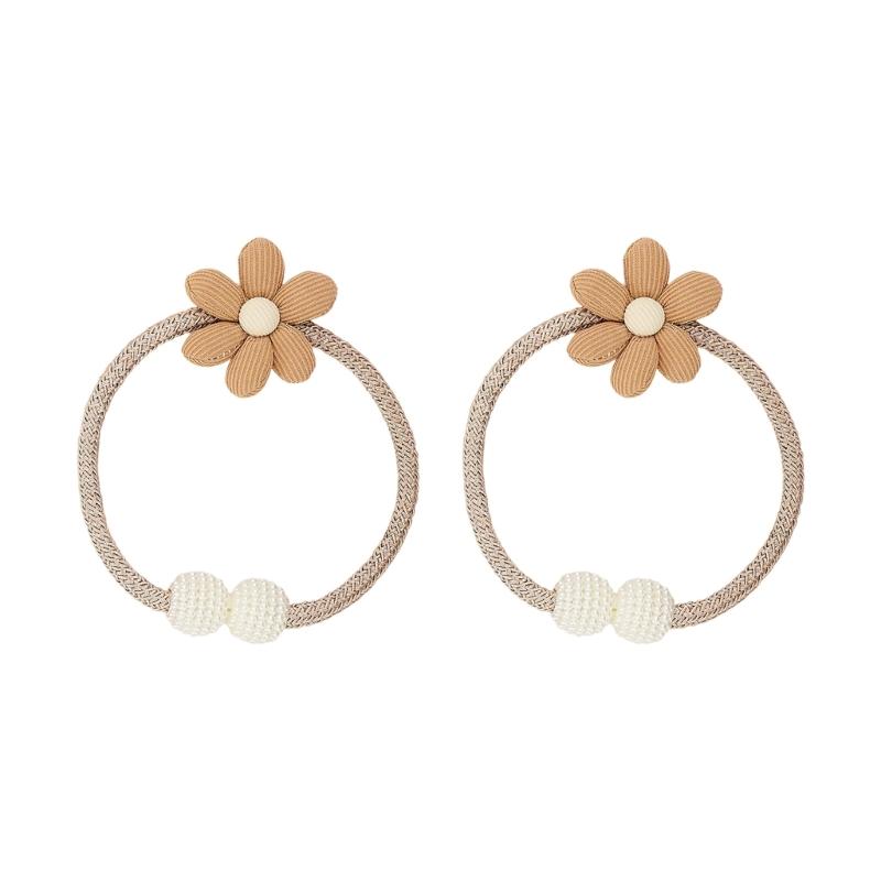 

2Pcs Curtain Tieback Flower Window Curtain Bind Holdback Buckles Rope Drapery Holders Decorative Curtain Holdbacks