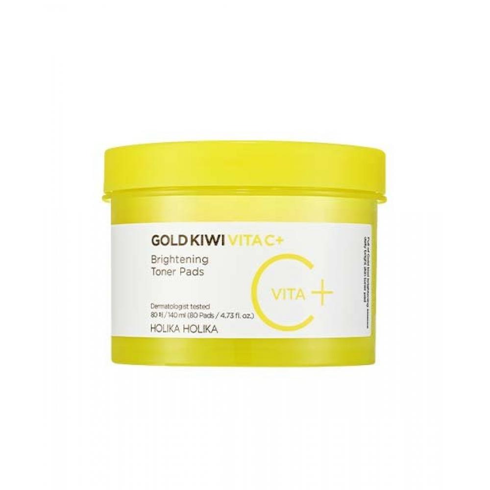 Holikaholika Gold Kiwi Vita C+ Brightening Toner Pad 80 Sheets