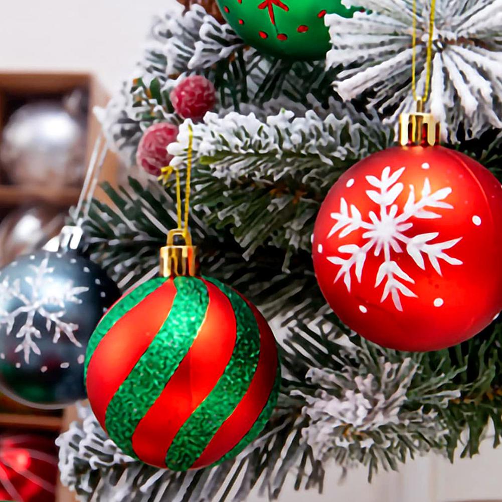 44Pcs Christmas Baubles Shatterproof Christmas Ornaments Set Hanging Ball Set for Xmas Tree Wedding Party Decoration