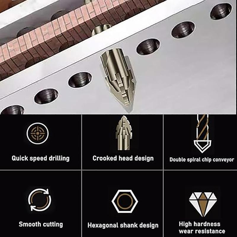 6/8/10/12mm Drill Bit Four-Flute Sawtooth Eccentric Drill Bit For Concrete Tile Ceramic Wood Drilling Glass Drill Bit Tools