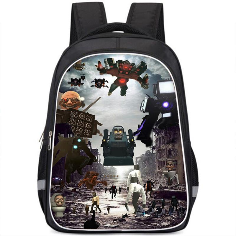 Vibrant Cartoon Character Backpack For Kids Stylish Oxford Cloth Large Capacity