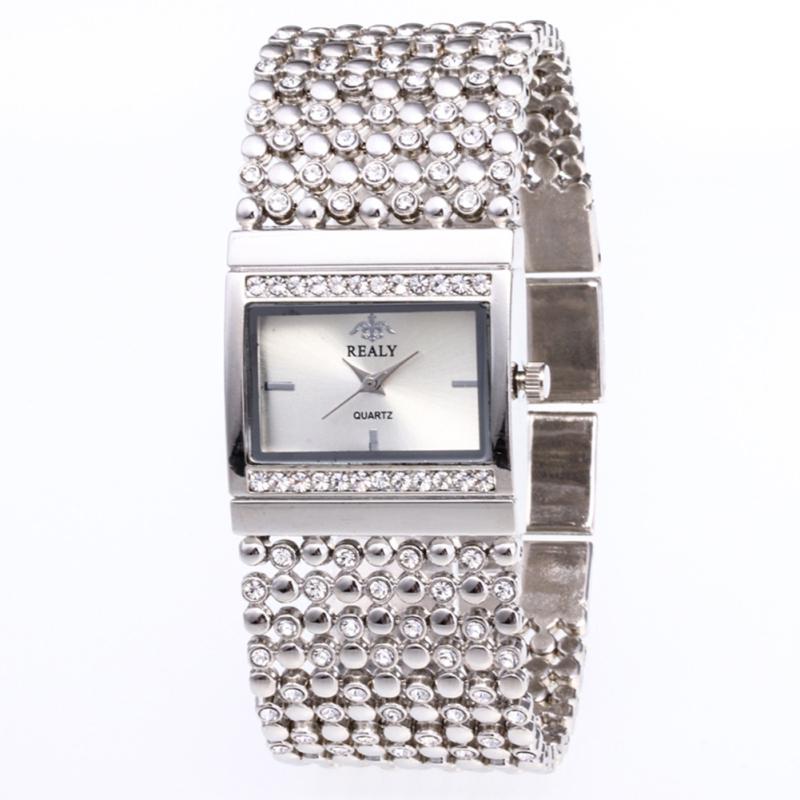 Women Girl Fashion Exquisite Crystal Square Casual Bracelet Quartz Watch