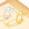 Stainless Steel Adjustable Starfish Ring - Casual Resort-Style Jewelry