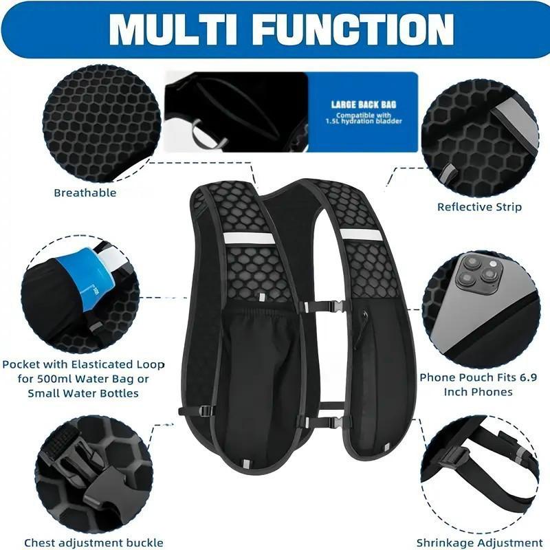 Breathable Lightweight Hydration Pack for Running, Cycling, and Hiking