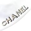 Pristine CHANEL Hat Logo Rhinestone Bucket Hat White Cotton Women L 22P Used