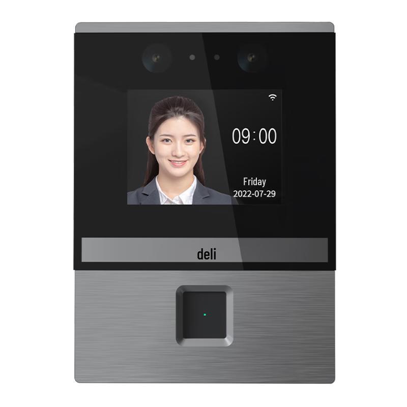 Deli Multi-Biometric Smart Attendance Machine CN Plug (adapter Included)