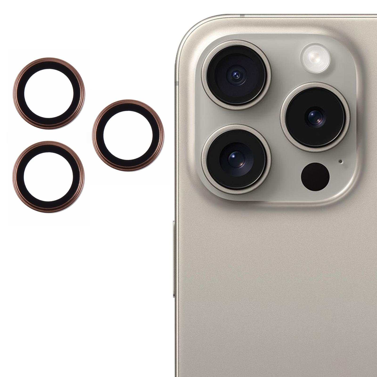 

X-LEVEL AR Spotlight Series Для iPhone 16 Pro/16 Pro Max Набір захисників для кожної лінзи Загартоване скло Gold