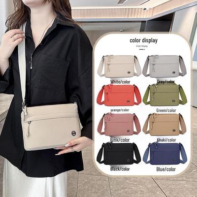 Sac bandoulière pour femme en nylon à compartiments multiples - Polyvalent et tendance pour les déplacements