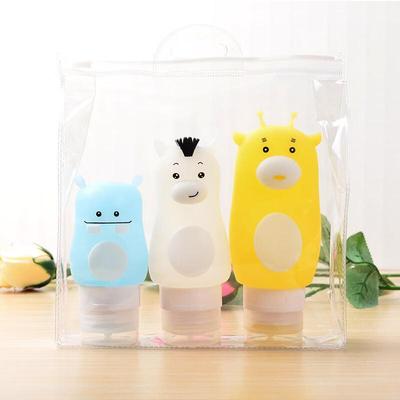 Conjunto de Garrafas de Viagem de Silicone Desenho Animado OIMG
