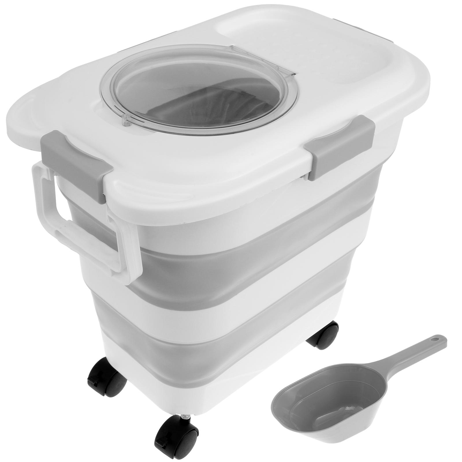 

15/45 кг складной контейнер для хранения корма для домашних животных, контейнер для корма для кошек и собак, влагостойкие герметичные ящики для хранения сухого зерна и риса