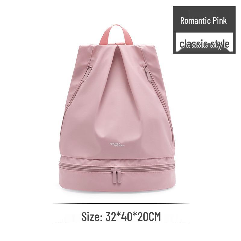 Bolsa de ginástica à prova d'água com separação entre seco e molhado, mochila unissex para natação e praia, bolsa pequena portátil para equipamentos esportivos.