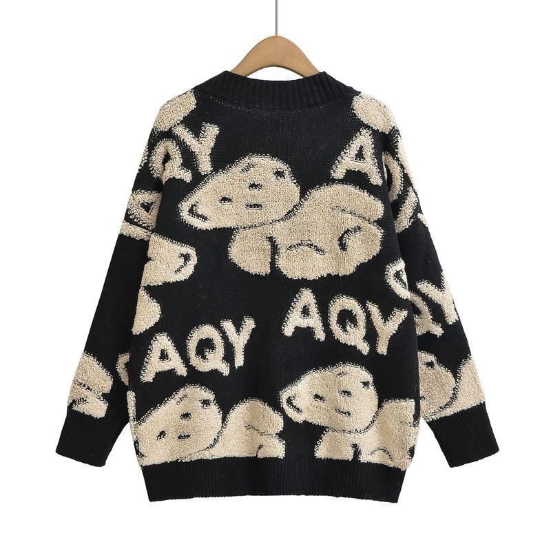 Zab Autumn New Women's Clothing Fashion Style French Style Design Fashion All-Match Casual Style Color Matching Wool Knitwear