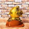 45,72 cm Kommando-Taucherhelm US Navy Mark V Taucherhelm mit Holzsockel Tiefsee-Tauchhelm Marine-Taucherhelm Heimdekor
