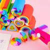 W89C Creative Erasers Rainbow Eraser Painting Erasers Pencil Erasers for Student