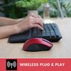 Perixx PERIMICE-621R Wireless Mouse with Silent Click (2.4G, Red)