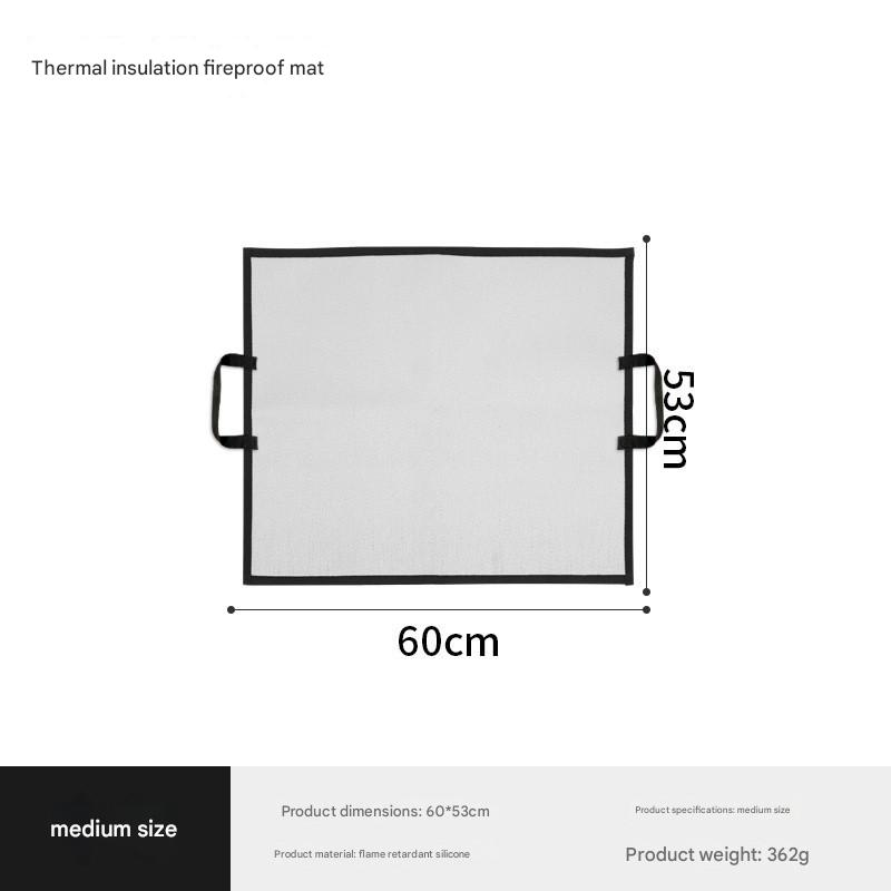Outdoor Barbecue Fireproof Mat High Temperature Resistant Flame Retardant Waterproof Silicone Cloth Portable Camping Heat