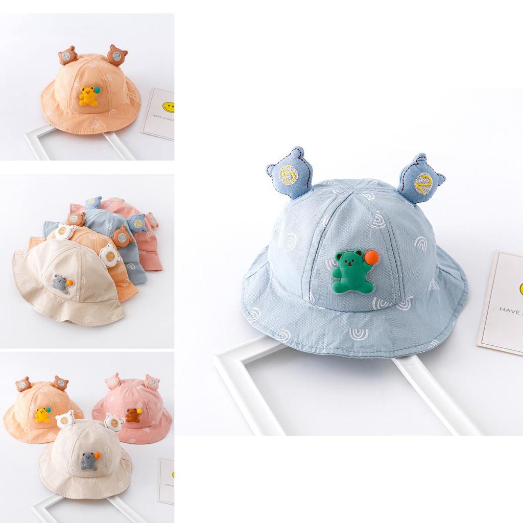 Niedlicher Baumwoll-Babysonnenhut für Jungen und Mädchen Frühling Herbst Fischerhut