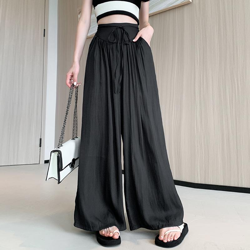 Wide-leg Pants Women's Summer Thin New Autumn and Winter High-waisted Casual Floor Pants
