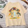 Retro Graphic Tees Unisex Summer Loose Vintage Boho Mushroom Unisex T Shirt Psychedelic Hippie Art Tshirt Clothing Tops Femme Soft