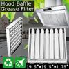 Silver Kitchen Hood Extractor Fan Grease Filter Stainless Steel Baffle Cooker Clean Pollution Filter Mesh