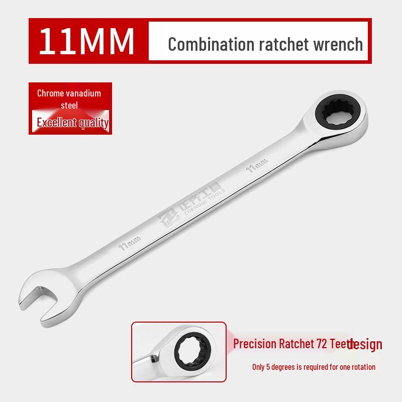 Quick Ratchet Double End Wrench Set 13mm – Full Auto Repair Tool with 10 Wrench Sizes