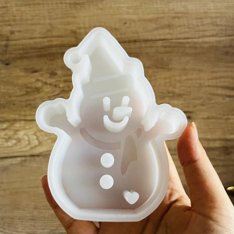 Christmas Snowman Silicone Mould for Epoxy Resin, Gypsum Ornament, Chocolate Fondant Silicone Mould Kitchen Baking Molds