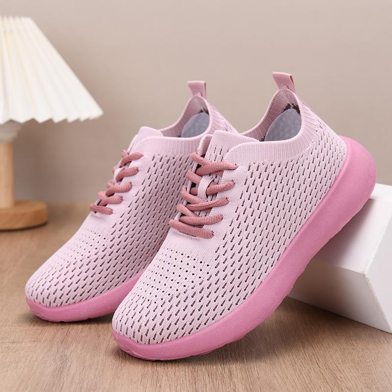 New Sports Shoes Women's Versatile Running Shoes Fly-woven Breathable Mesh Shoes Women's Mesh Casual Shoes