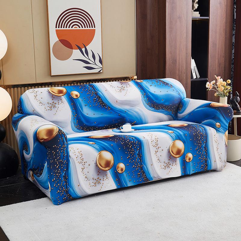Elastic Printed Sofa Cover Single Double Triple Lazy Sofa Cover Non-slip Protective Cover