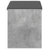 Hall Bench with Cushion and Shelf Concrete Grey 63 X 38 X 45 Cm