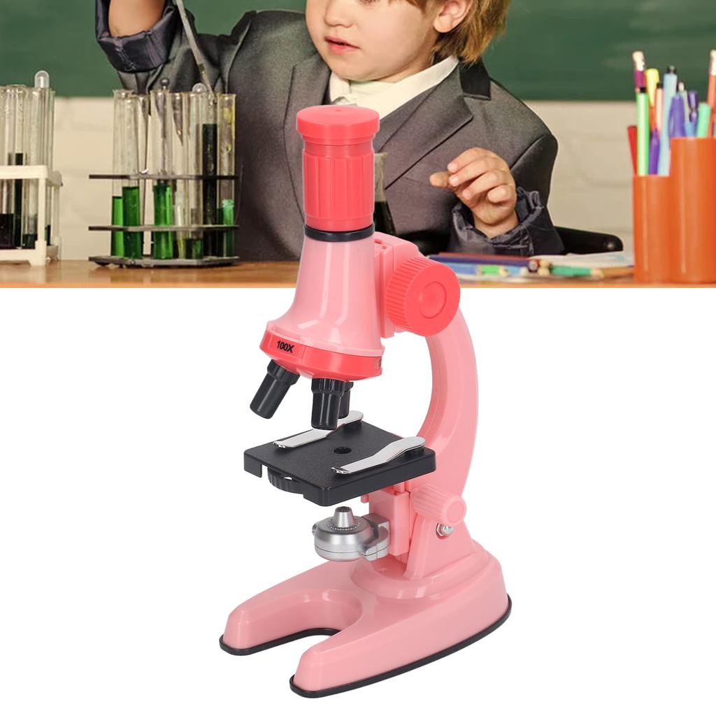 Kids Microscope Set Clr Image Source Science Educational Magnifier Toy with LED Light
