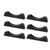 Six Embroidery Hoop Stand Bases with Open Arched Support, Black Plastic Holders for Vertical Needlework Display On Desks and Shelves