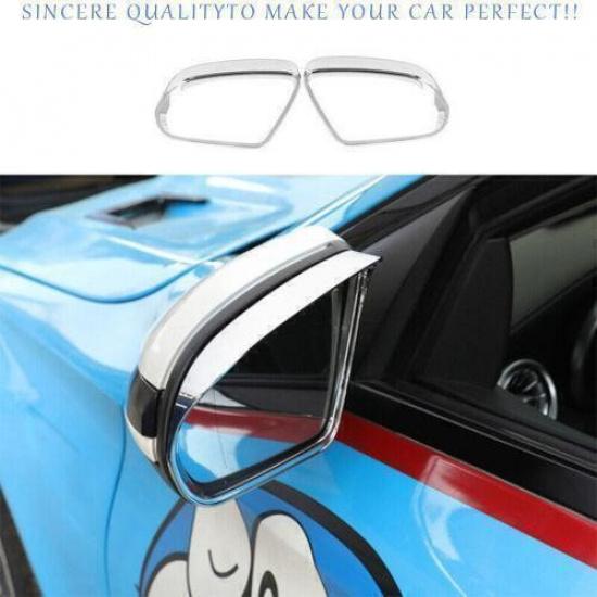 For Mercedes-Benz GLC 2016-2022 ABS Chrome Rear View Mirror Rain Eyebrow Trim 2X