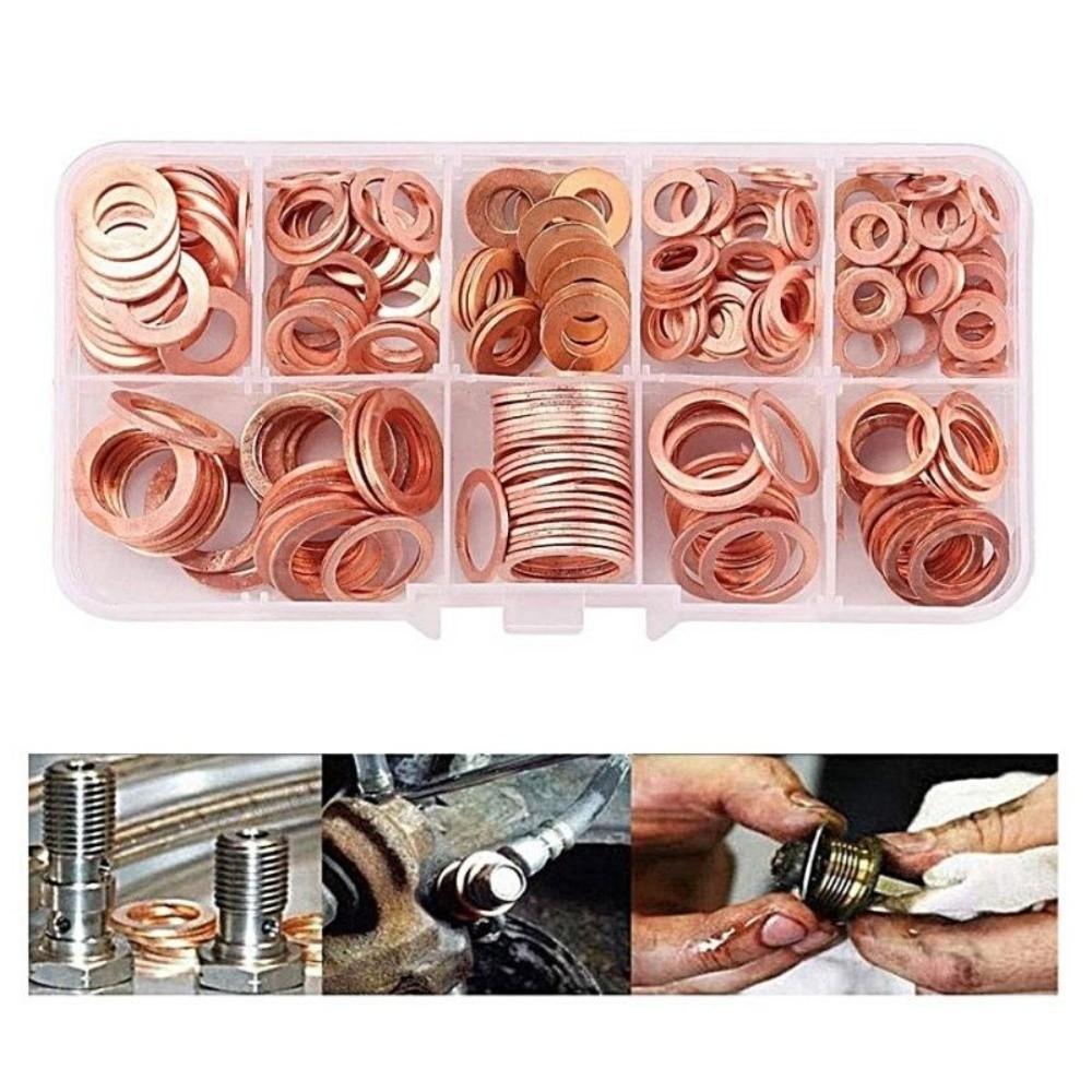 M5/M6/M8/M10/M12/M14 Copper Washer Flat Ring Seal Ring Tool Sealing Gasket  Auto Accessories