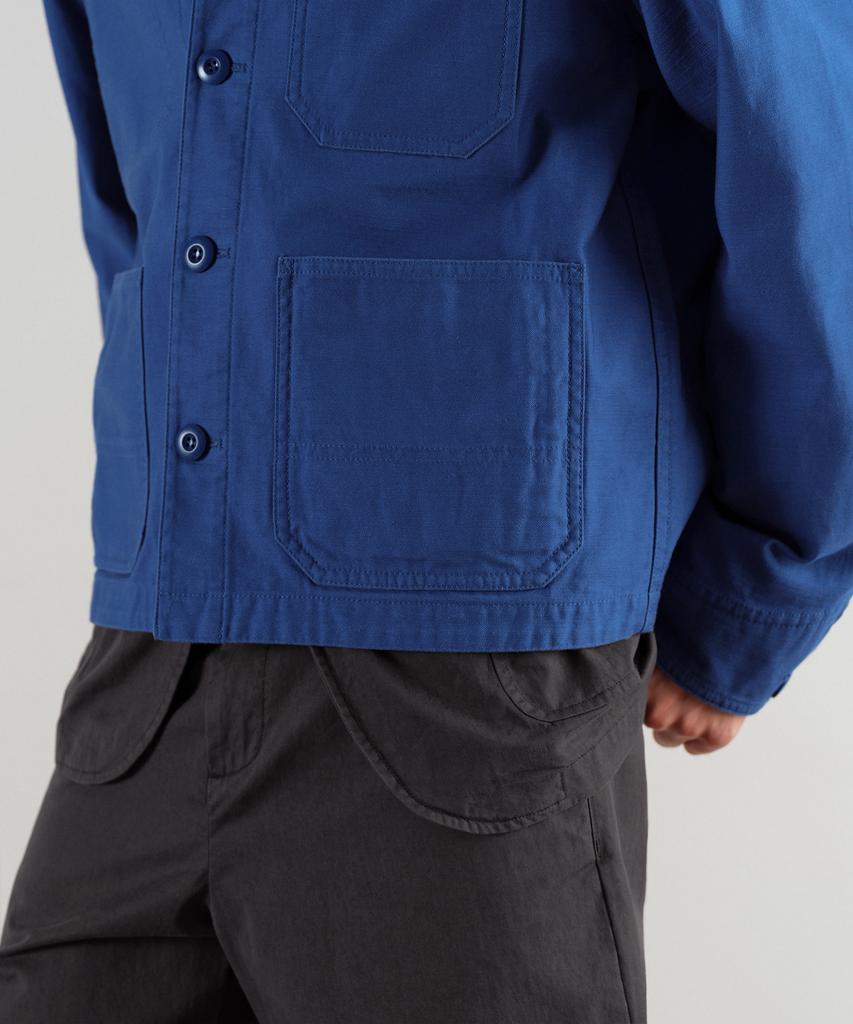 Musinsa Standard Back Satin Short Chore Jacket [French Blue]