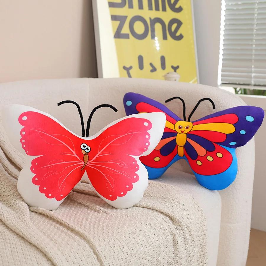 Beautiful Simulation Soft Butterfly Plush Pillow Toy Stuffed Animals Colour Kids Toys Cushion Home Decoration Girl Birthday Gift