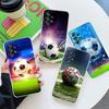 Football Field Soccer Ball Clear Phone Case For Samsung Galaxy A56 A57 A37 A55 A54 A36 A35 A26 A25 A16 A17 A07 A52 A34 A53 Cover