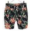 URBAN RESEARCH Made in Japan Linen Blend Aloha Pattern Shorts M Black Men's Used
