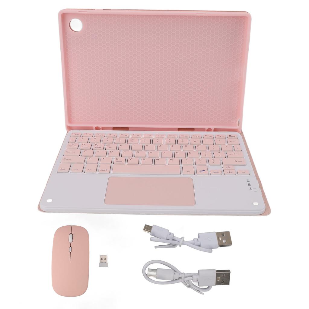 Case for Tab A8 Tablet Pink Soft TPU Precise Cutouts Pen Slot Tablet Case with Wireless Keyboard Mouse for Protection