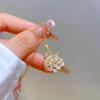Luxury Shiny Zircon Swan Pendant Necklace for Women Gold Silver Color Stainless Steel Chain Jewelry Party Wedding Accessories
