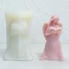 Little Girl Candle Mould Guardian Holds Book Castings Silicone Molds Resin Molds