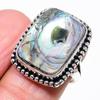 Abalone Shell Gemstone Handmade 925 Sterling Silver Jewelry Ring Size 6.5 KJ-414