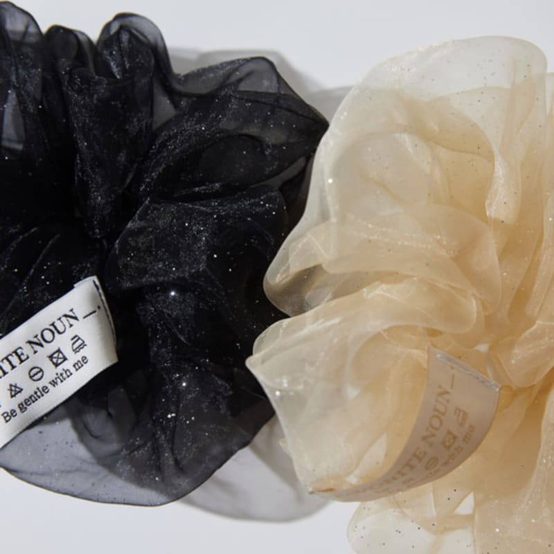 Favorite Noun Twinkle Scrunchies_Beige