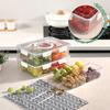Grids Divided Serving Tray Storage Box Kitchen Portable Sub-format Seasoning Separator Box Fresh-keeping Snack Fruits Food Box