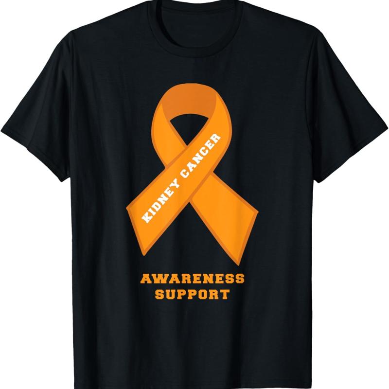 Ruban orange ou t-shirt de sensibilisation au cancer des rins S разноцветный